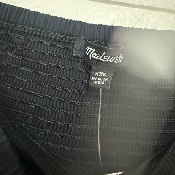 NWT Madewell Poplin Smocked Bubble Midi Skirt True Black Size XXS - Picture 6 of 8